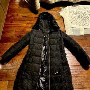 Guess Down Coat with Fur Hood